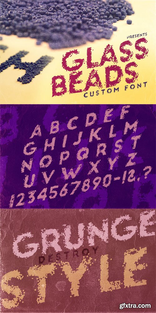 Glassbeads Grunge Font