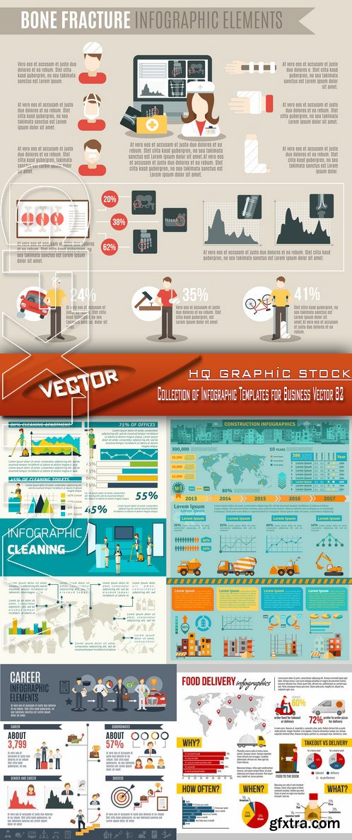 Stock Vector - Collection of Infographic Templates for Business Vector 82