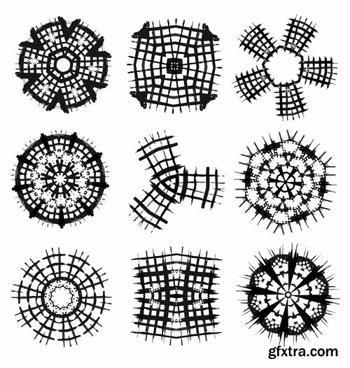 Collection of vector image calligraphic elements vintage design element #4-25 Eps