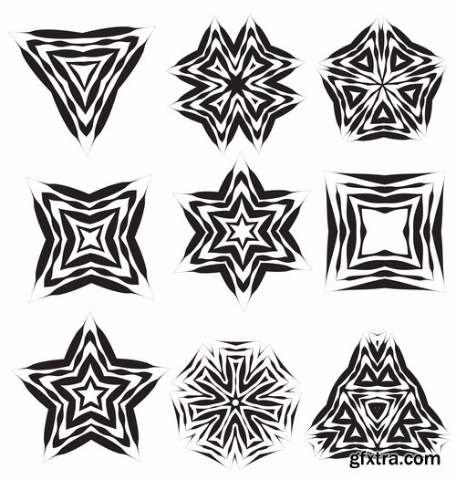 Collection of vector image calligraphic elements vintage design element #4-25 Eps