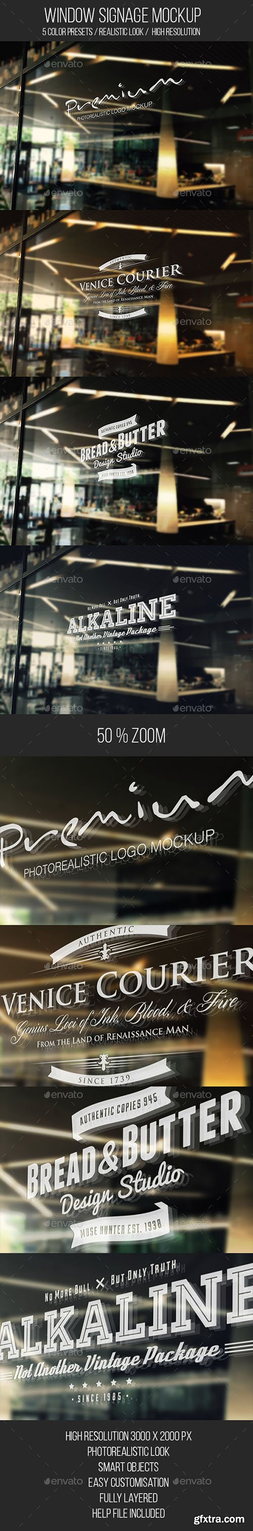 GraphicRiver Window Signage Logo Mockup