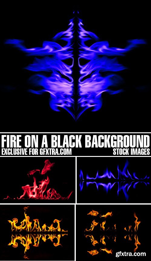 Stock Photos - Fire On A Black Background