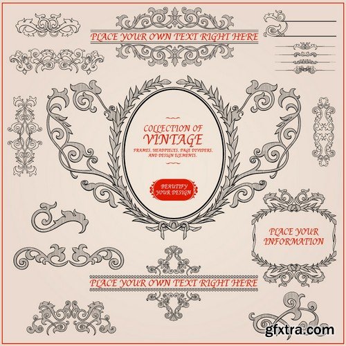 Vintage Hand Sketched Doodle Design Elements 25xEPS