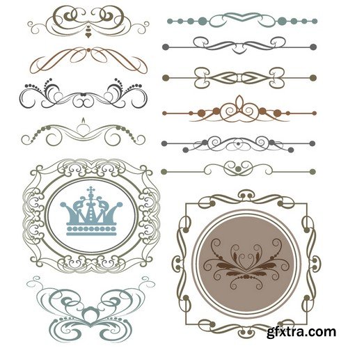 Vintage Hand Sketched Doodle Design Elements 25xEPS