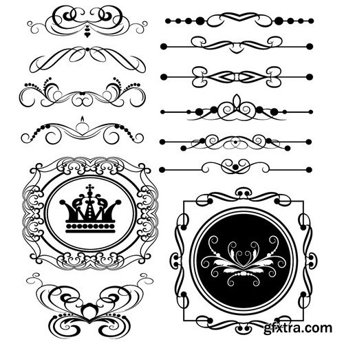 Vintage Hand Sketched Doodle Design Elements 25xEPS