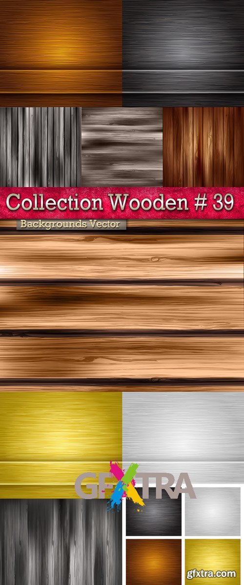 Collection Wooden Backgrounds in Vector # 39
