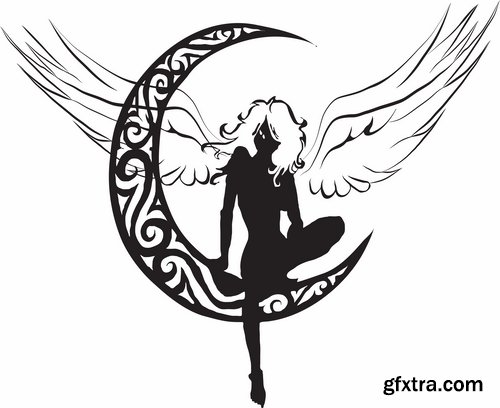 Illustrations of Cupid and other angels - 25 Eps