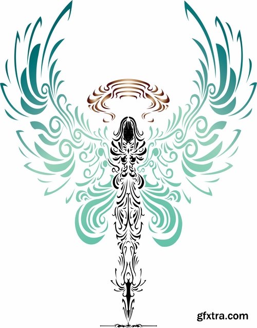 Illustrations of Cupid and other angels - 25 Eps