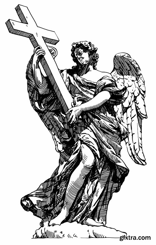 Illustrations of Cupid and other angels - 25 Eps