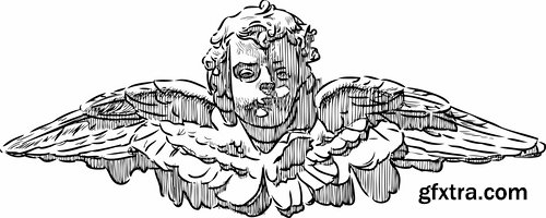 Illustrations of Cupid and other angels - 25 Eps