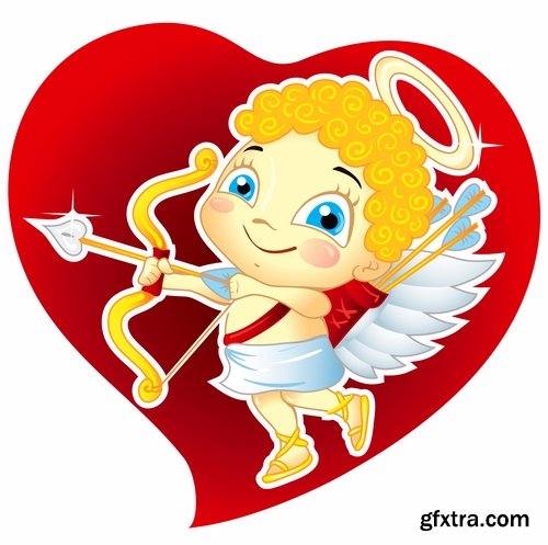 Illustrations of Cupid and other angels - 25 Eps