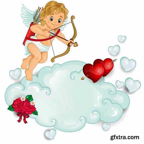 Illustrations of Cupid and other angels - 25 Eps