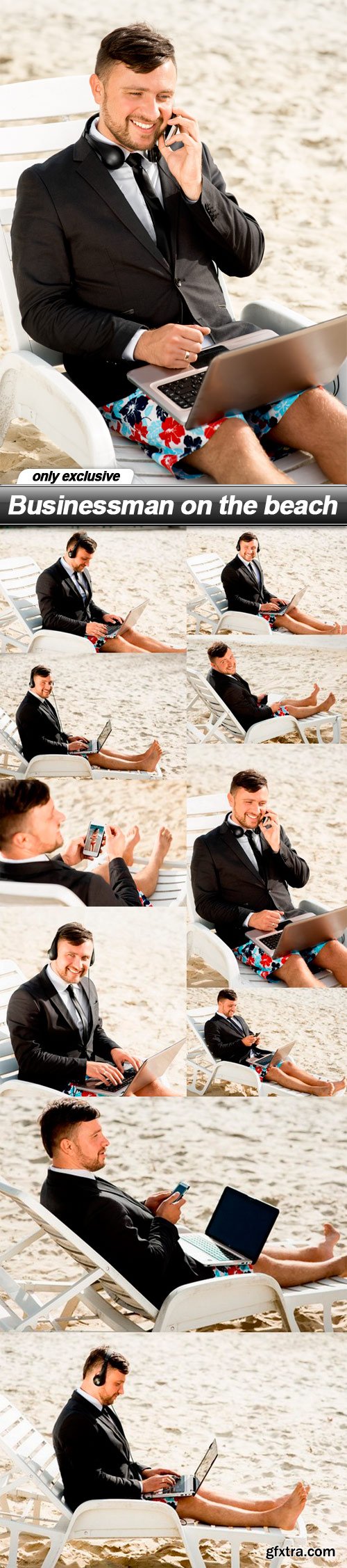 Businessman on the beach - 10 UHQ JPEG