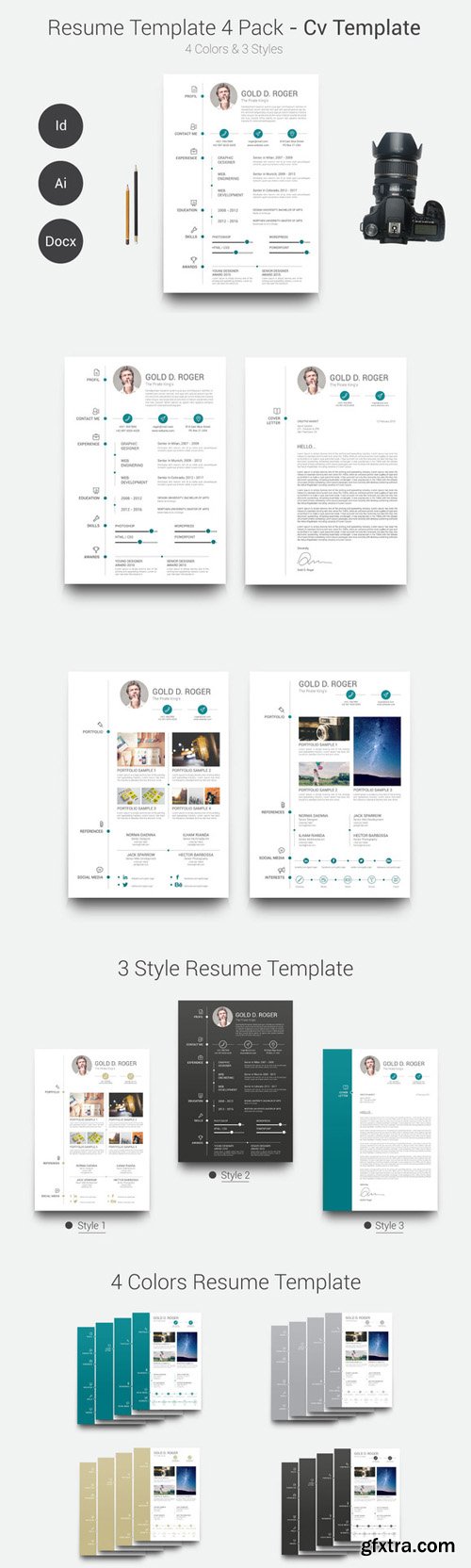 Resume/CV Template 4 Pack
