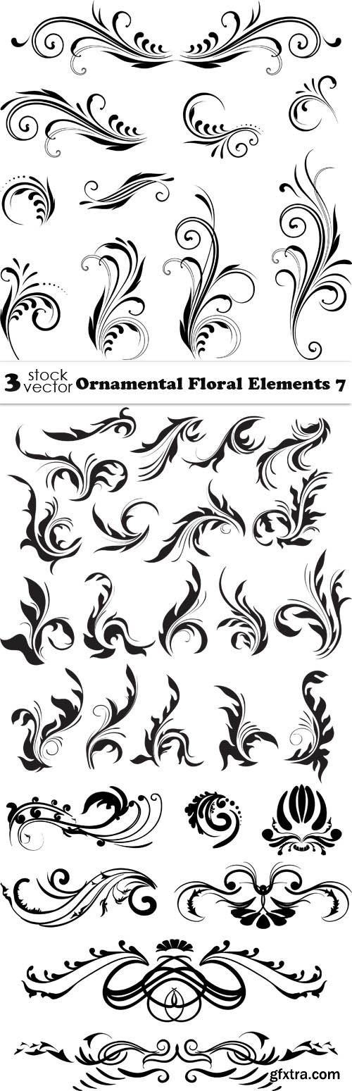 Vectors - Ornamental Floral Elements 7