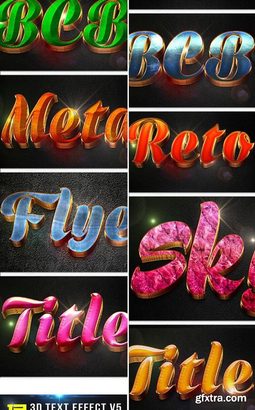 GraphicRiver 3D Super Bundle Text Effect 11707552