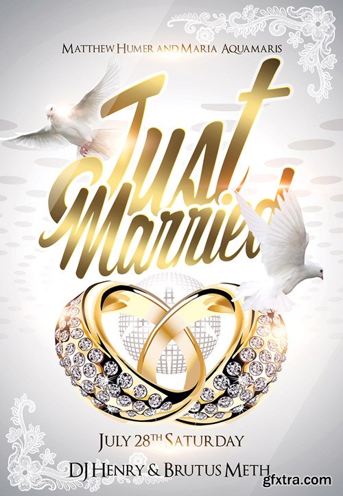 Wedding Flyer PSD Template + Facebook Cover Wedding Flyer PSD Template + Facebook Cover