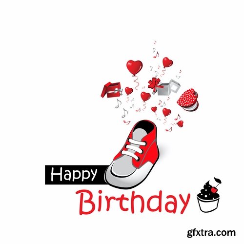 Collection of different vector image gift cards with funny cartoon animals 25 Eps