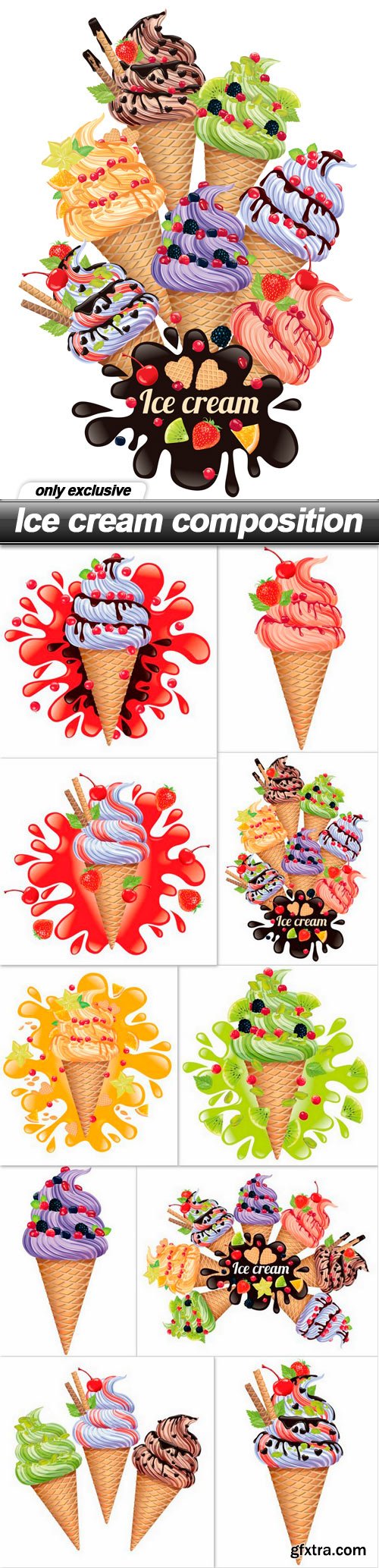 Ice cream composition - 10 EPS