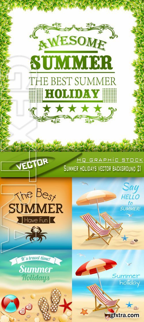 Stock Vector - Summer holidays vector background 21 Stock Vector - Summer holidays vector background 21