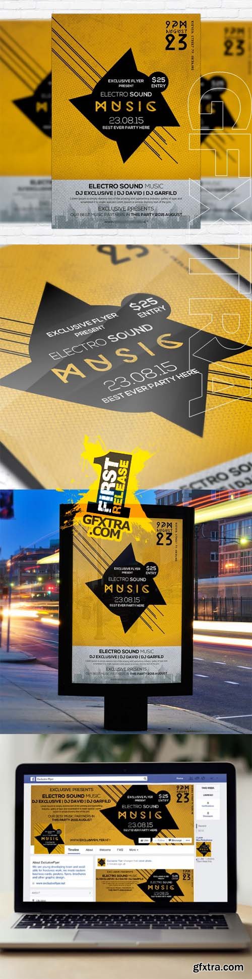 Electro Sound Music - Flyer Template + Facebook Cover Electro Sound Music - Flyer Template + Facebook Cover