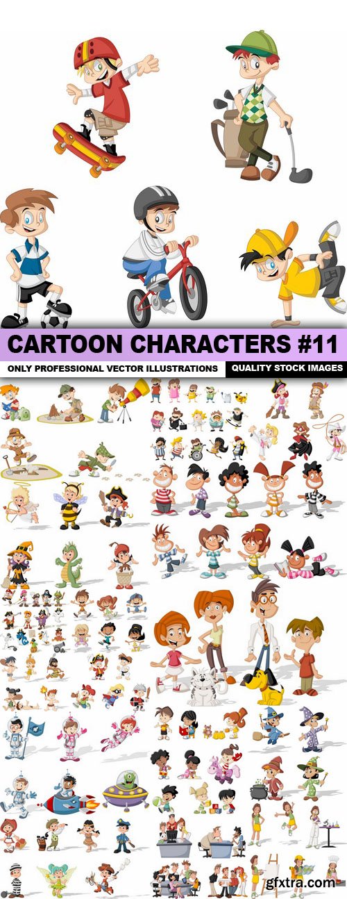 Cartoon Characters #11 - 25 Vector