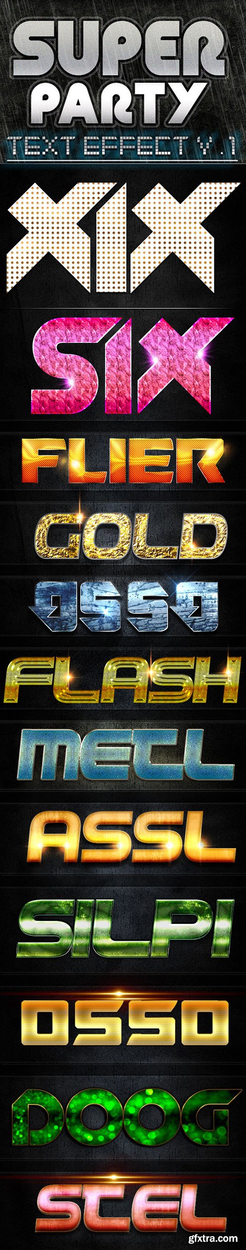 GraphicRiver Super Party Text Effect