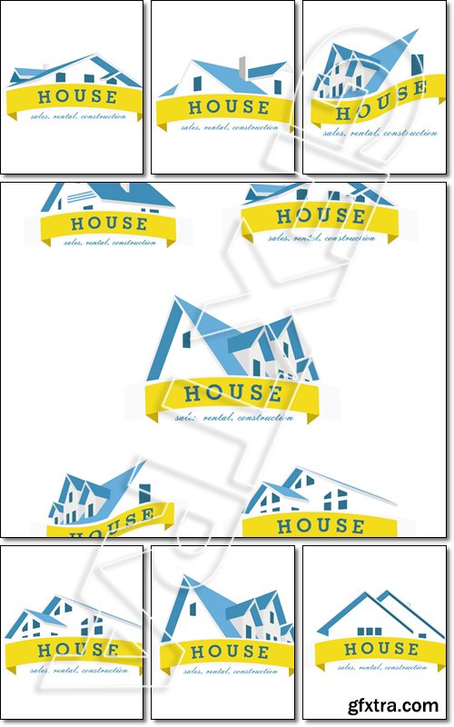 House logo design template. Realty theme icon - Vector