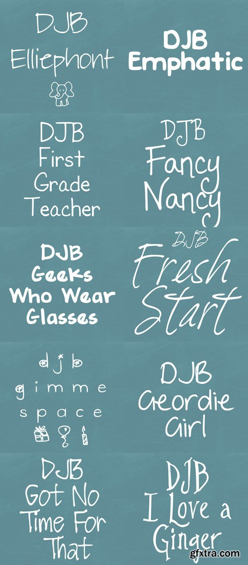 10 Hand-Written Fonts Set 6 10 Hand-Written Fonts Set 6