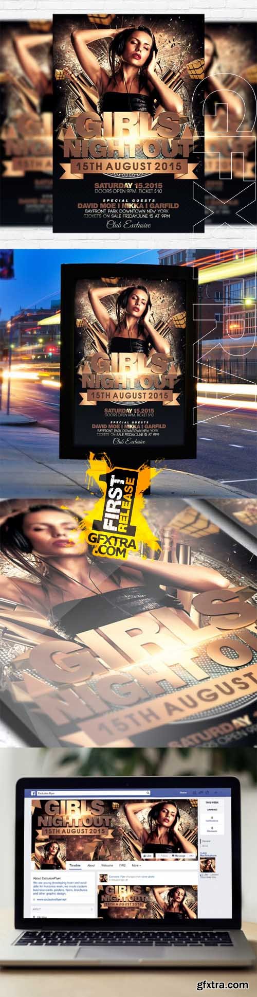 Girls Night Out - Flyer Template + Facebook Cover Girls Night Out - Flyer Template + Facebook Cover
