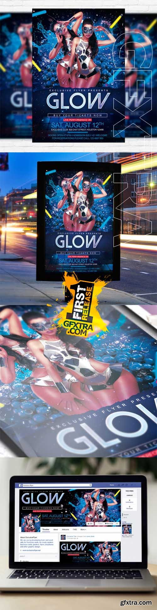 Glow - Flyer Template + Facebook Cover Glow - Flyer Template + Facebook Cover