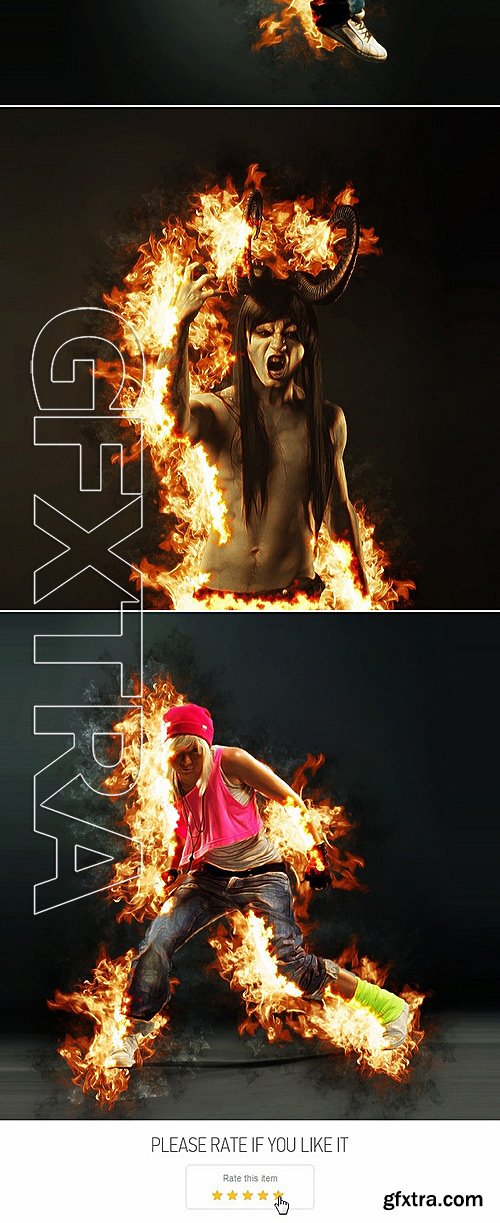 GraphicRiver - Fire Burn Photoshop Action 11779279