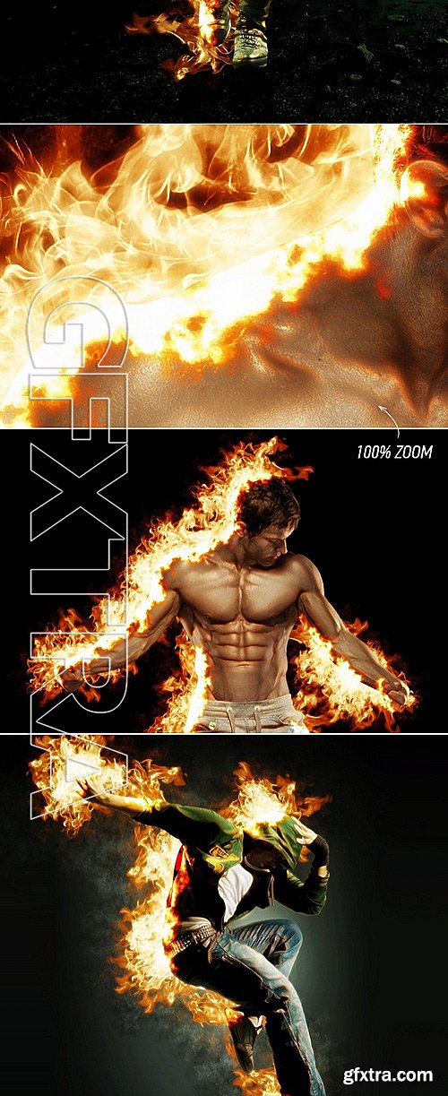 GraphicRiver - Fire Burn Photoshop Action 11779279