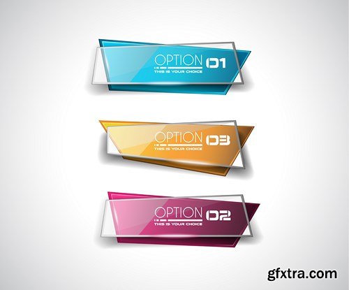 Vector Glasses Banner Tag - 25x EPS
