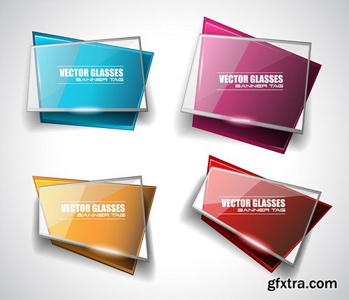 Vector Glasses Banner Tag - 25x EPS