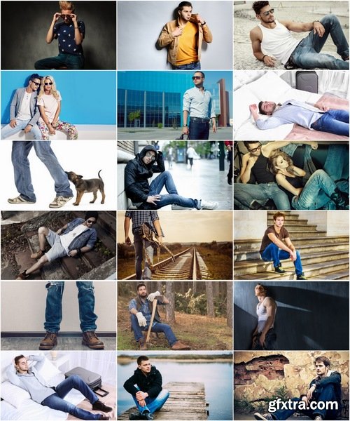 Collection scale model of a man in jeans jeanswear 25 HQ Jpeg