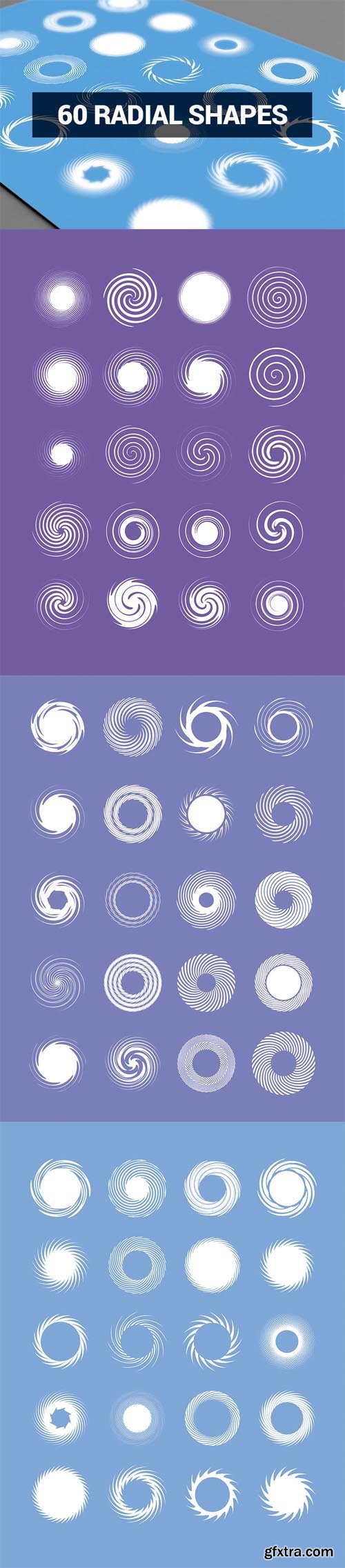 Abstract Shapes - 60 Radial Shapes