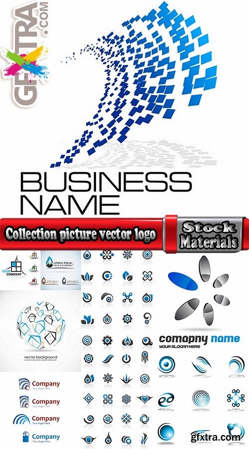 Collection picture vector logo illustration of the business campaign #2-25 Eps