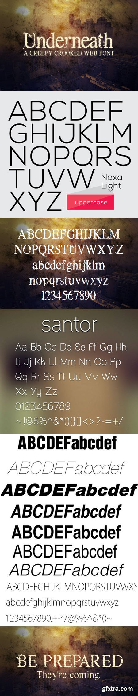 Collection of 5 Fonts Bundles (TTF/OTF)