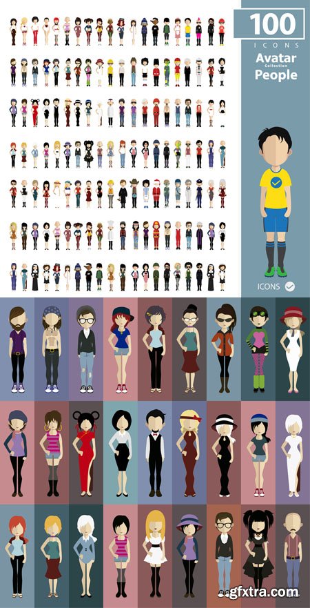 Modern People Avatars Vector Collection