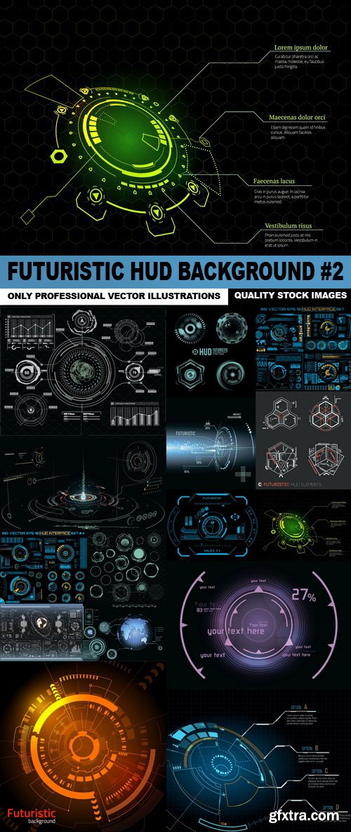 Futuristic HUD Background #2 - 15 Vector Futuristic HUD Background #2 - 15 Vector
