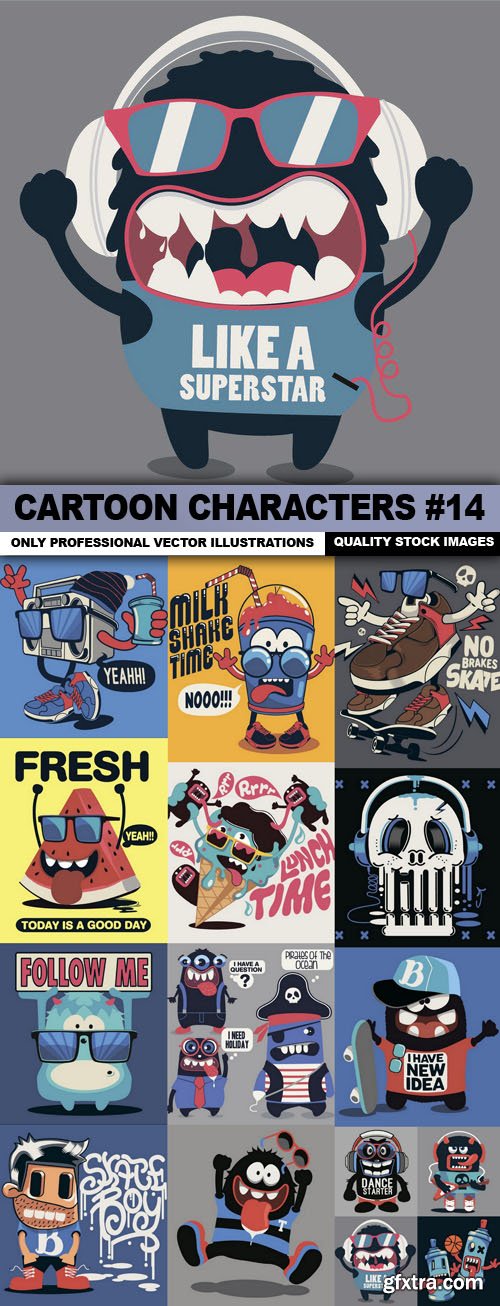 Cartoon Characters #14 - 15 Vector