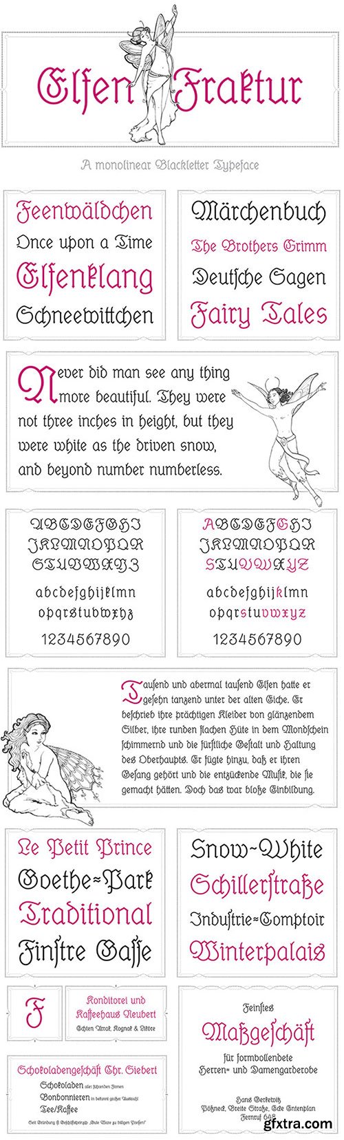 Elfen Fraktur - Monolinear Blackletter Typeface Elfen Fraktur - Monolinear Blackletter Typeface