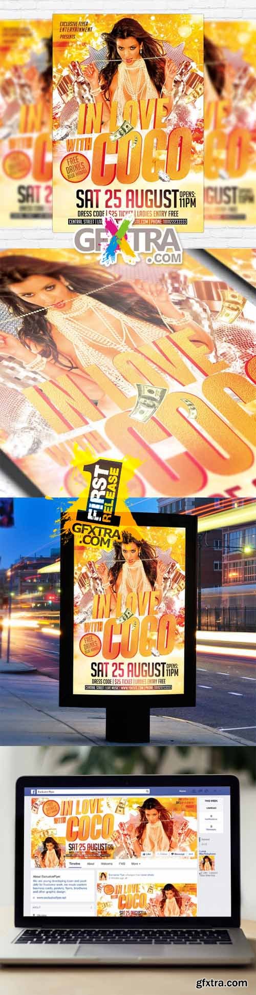 In Love with Coco - Flyer Template + Facebook Cover