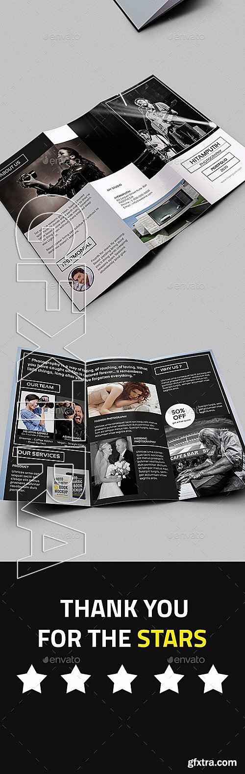 GraphicRiver - Hitam Putih Photography Trifold Brochure 11855007