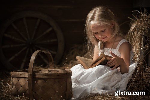 A child with a book