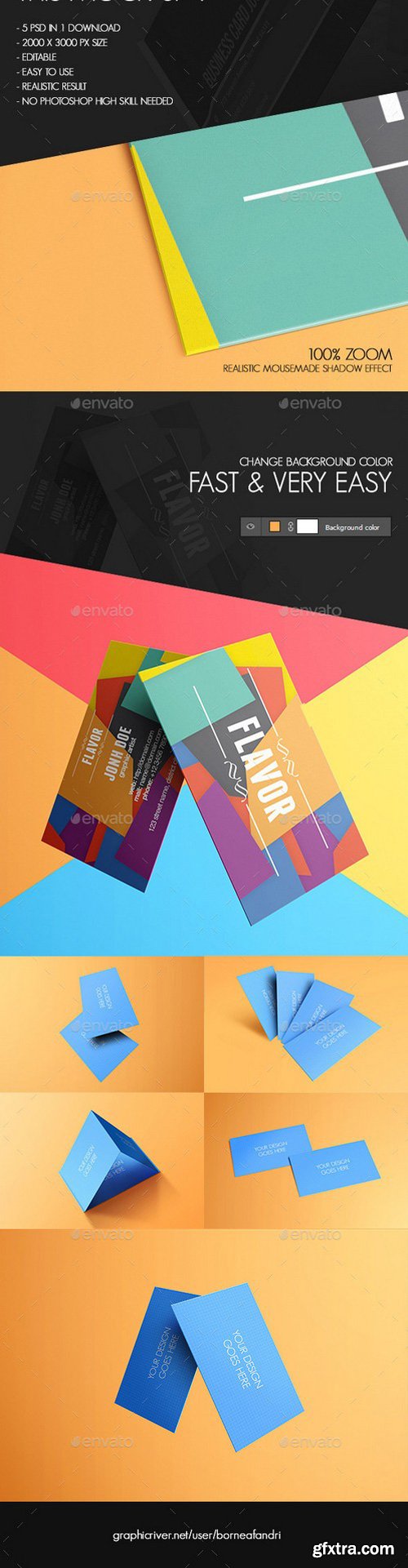 GraphicRiver - 11799947 Realistic Business Card Mock-Up