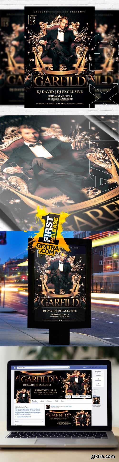 Garfild - Flyer Template + Facebook Cover