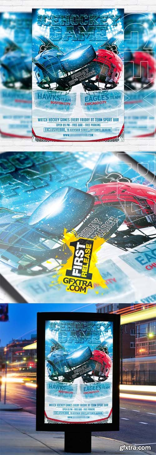 Ice Hockey Game - Flyer Template