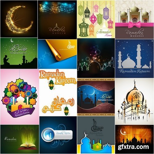 Greeting Cards for Ramadan Kareem #3, 25xEPS